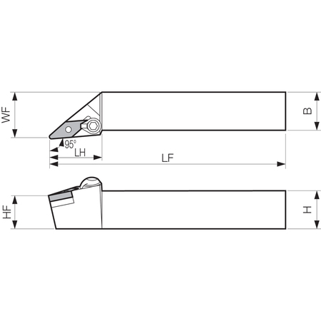 Kyocera Turning Toolholder, MVLNL 2020K16 MVLNL2020K16