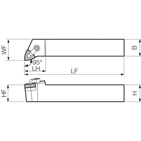 Kyocera Turning Toolholder, MWLNR 164D MWLNR164D