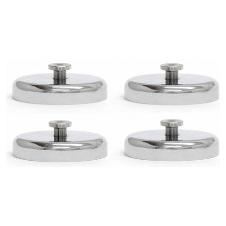 MAG-MATE Plated Cup Magnet w/T-Slot Stud, Ma, PK4 MX1000RKHS4PK