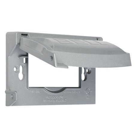 BELL OUTDOOR Electrical Box Cover, Multi-directional, 1 Gang, Aluminum, Flip and Snap MX1250S