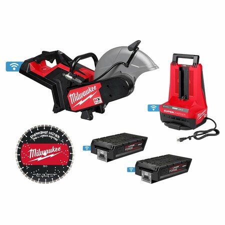 MILWAUKEE TOOL Cut-Off Saw Kit, 14 ft, Cordless, 29.6 lb MXF315-2XC