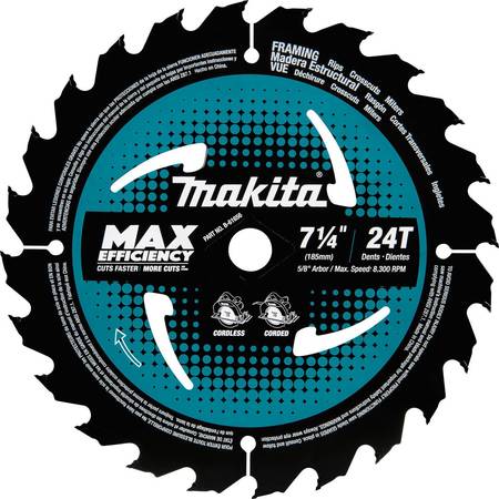 MAKITA 7-1/4" 24T Carbide-Tipped Circular Saw Blade B-61656