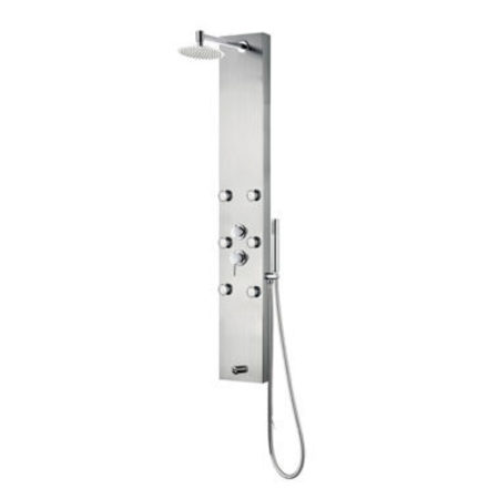 Pulse Showerspas Stainless Steel Brushed Shower Panel-Monterey Showerspa 1042-SSB