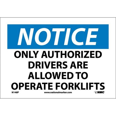 NMC Notice Forklift Sign, N148P N148P