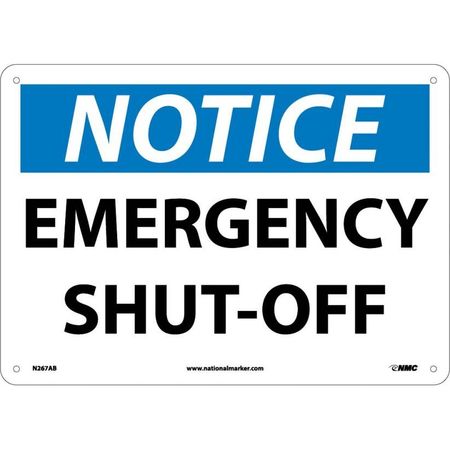 Nmc Notice Emergency Shut-Off Sign, N267AB N267AB