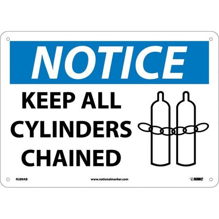 NMC Notice Keep All Cylinders Chained Sign, N289AB N289AB