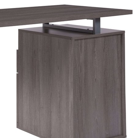 Flash Furniture Computer Desk, 23-1/2" D, 47" W, 30-1/2" H, Light Ash, Metal, Table Top: Laminate NAN-JN-2634-GG