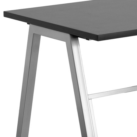 Flash Furniture High Profile Desk, 27-1/2" D, 47-1/4" W, 29-5/8" H, Black, Laminate NAN-JN-2804W-GG