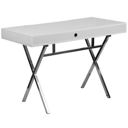 Flash Furniture Computer Desk, 21-5/8" D, 44-1/4" W, 30-1/2" H, White, Plastic, Table Top: Laminate NAN-JN-2960-GG