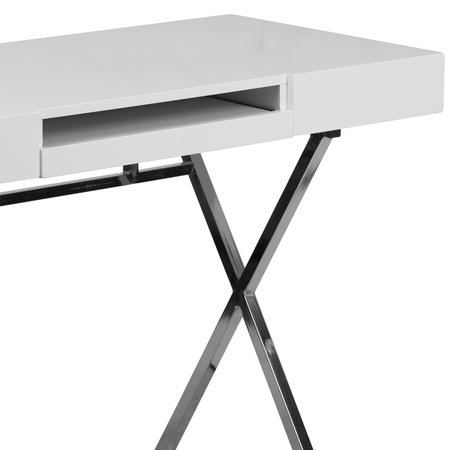 Flash Furniture Computer Desk, 21-5/8" D, 44-1/4" W, 30-1/2" H, White, Plastic, Table Top: Laminate NAN-JN-2960-GG