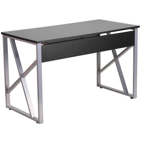 Flash Furniture Computer Desk, 23-3/4" D, 47-1/4" W, 29-1/4" H, Black, Laminate NAN-WK-004-GG