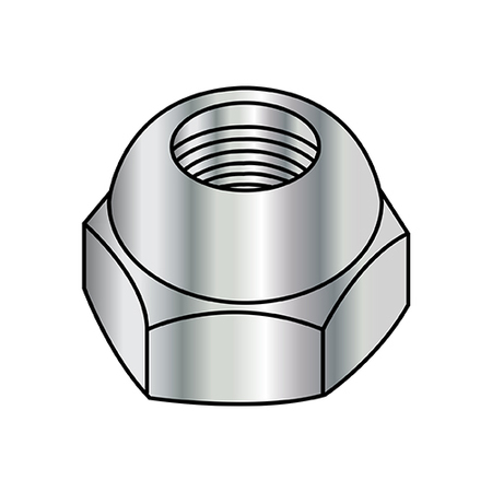 ZORO SELECT Cap Nut, 1/4"-20, Steel, Nickel Plated, 21/64 in H, 2000 PK 1407NCO