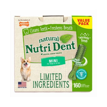 NYLABONE Nutri Dent Dental Chews Fresh Breath Min NTD440T160P