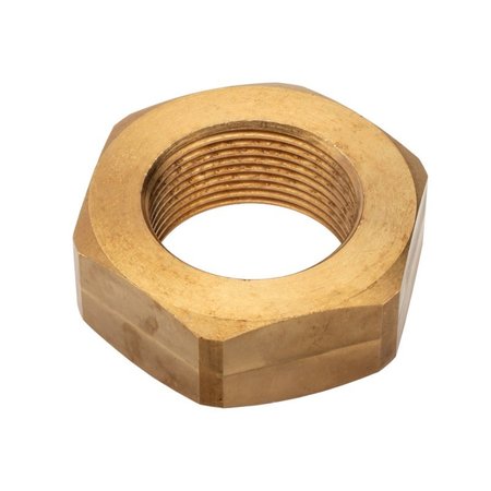 AMPG Jam Nut, 1-1/2"-12, Brass, Plain, 27/32 in Ht NUT2031.512