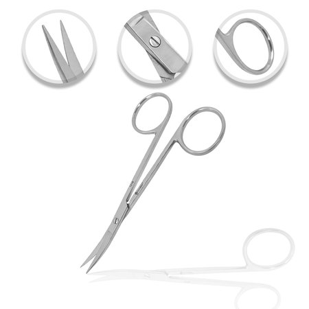 CYNAMED O.R. Grade Iris Scissors, 4.5", CVD CYZR-0456