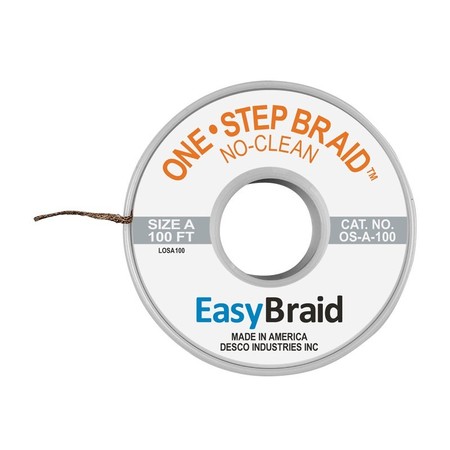 EASYBRAID DESOLDERING BRAID, ONE STEP, .025 X 100F OS-A-100