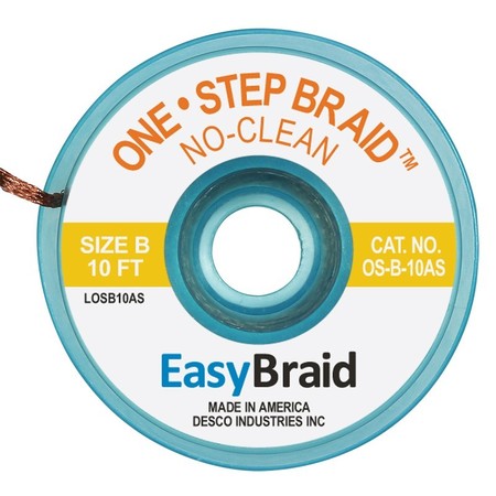 EASYBRAID DESOLDERING BRAID, ONE STEP, .050", PK25 OS-B-10AS