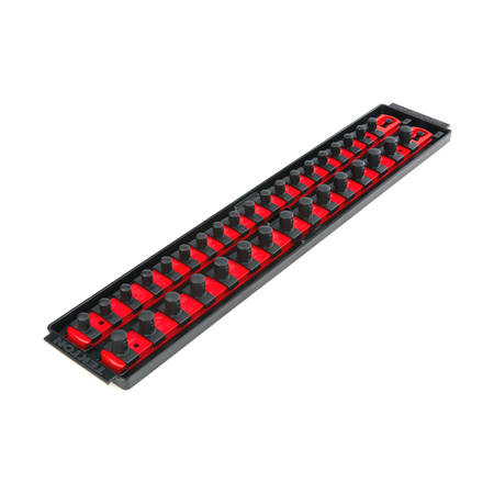 TEKTON 3/8, 1/2 Inch Drive Socket Rails & 18 Inch Tray (Red) OST73134