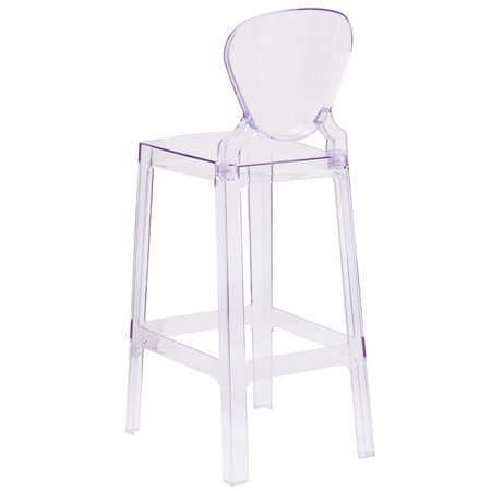 Flash Furniture Ghost Barstool, Tear Back OW-TEARBACK-29-GG