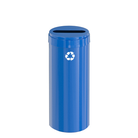 GLARO 15 gal Round Recycling Bin, Blue P-1242BL-BL-P1