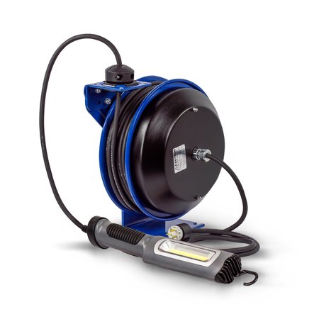 COXREELS Power Cord Reel, w/LED, 8W COB, 50 ft. PC13-5016-M