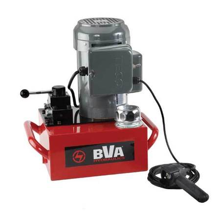 BVA HYDRAULICS E-Pump 1Hp 2 Gal 3W/3P Man Valve 120V 60 PE40W3N02A