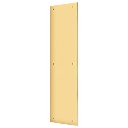 Deltana Push Plate 3-1/2" X 15" Lifetime Brass PP3515CR003