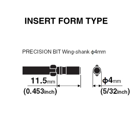 Vessel Precision Bit Halfmoon-Shank 4mm, PK10 D71P02544