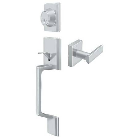 DELTANA Highgate Handleset With Zinc Livingston Lever Entry Bright Chrome PRHHLU26