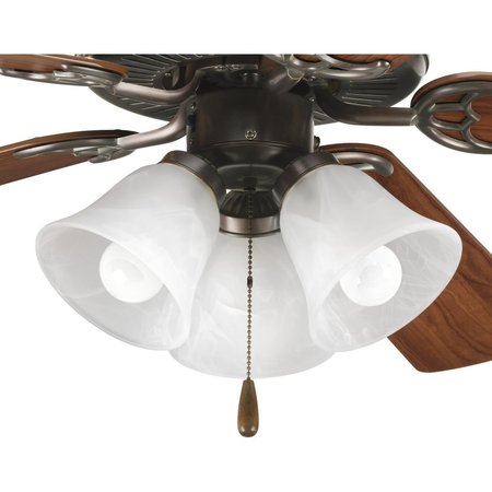 PROGRESS LIGHTING Fan Light Kit, Three-Light P2600-20WB