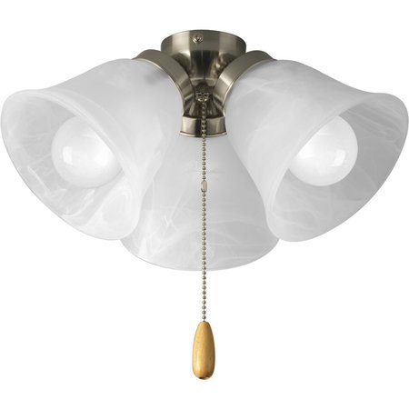 PROGRESS LIGHTING Three-Light Universal Fan Light Kit P2642-09WB
