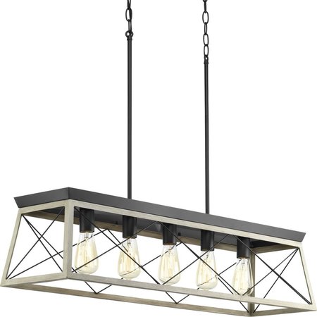 PROGRESS LIGHTING Briarwood Five-Light Linear Chandelier P400048-143