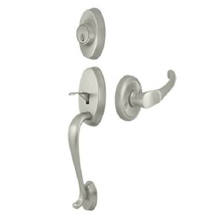 DELTANA Riversdale Handleset With Chapelton Lever Entry Satin Nickel PRRHCHU15