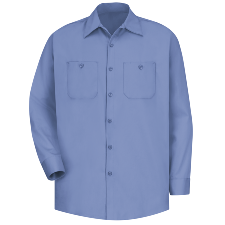 RED KAP Mns Ls Lt Blue Dp Cotton Workshirt, S SC30LB RG S