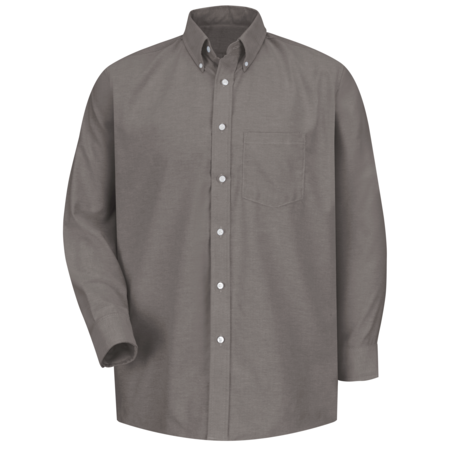 RED KAP Mens Grey Ls Dress Shirt 60/40 SR70GY 17 32