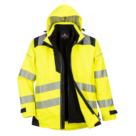 PORTWEST PW3 Hi-Vis 3in1 Jacket, L PW365