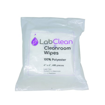 UNITED SCIENTIFIC Cleanroom Wipes, 55 percent cell, PK10, 10 PK PWIPE4X4