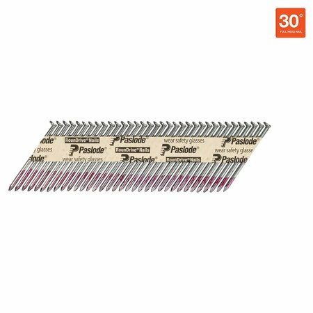 Paslode Collated Framing Nail, 2-3/8 in L, Not Applicable, Brite, Offset Round Head, 30 Degrees, 5500 PK 650238