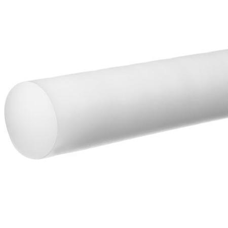 Usa Industrials White Acetal Plastic Rod 6 ft L, 1/4 in Dia. BULK-PR-AC-3