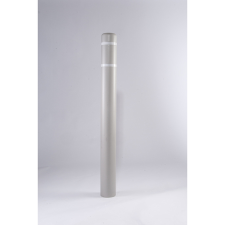 POST GUARD Post Sleeve, 7" Dia, 52" H, Grey/White CL1386W