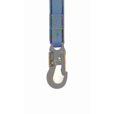 Tractel Shock Absorbing Lanyard, 6 ft., Blue and Black C006K