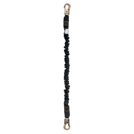 TRACTEL Shock Absorbing Lanyard, 4 1/2 to 6 ft., Black C506Z