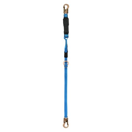 TRACTEL Lanyard, 4 to 6 ft., Blue and Black C196ZZ