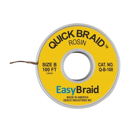 EASYBRAID DESOLDERING BRAID, QUICK BRAID .050" X 1 Q-B-100