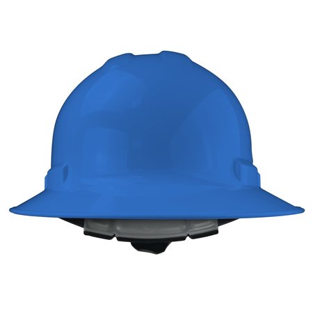 Radians Full Brim Hard Hat, Type 1, Class E, Ratchet (4-Point), Blue QHR4-BLUE