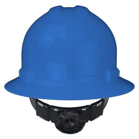 Radians Full Brim Hard Hat, Type 1, Class E, Ratchet (4-Point), Blue QHR4-BLUE