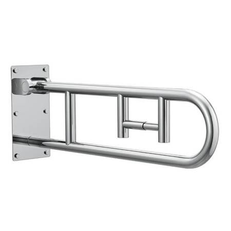 Moen 30" L, Vertical or Horizontal Bars, Stainless Steel, Flip Up 30" Grab Bar with Paper Holder S R8962FD