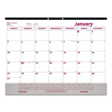 BROWNLINE Monthly Desk Pad Calendar, 22x17, Whit C1731V