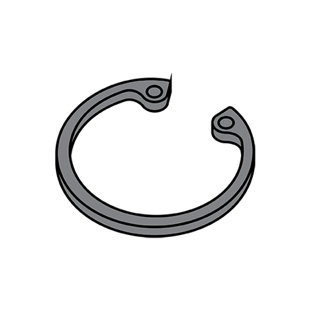 ZORO SELECT Internal Retaining Ring, Steel, Black Phosphate Finish, 1.875 in Bore Dia., 200 PK 187RIBP