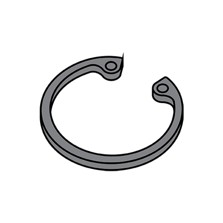 ZORO SELECT Internal Retaining Ring, Steel, Black Phosphate Finish, 0.312 in Bore Dia., 2000 PK 31RIBP